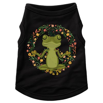 Peace Sign Yoga Frogs Cool Peace Frog Floral Doggie Tank