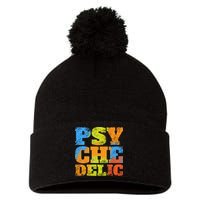 Psychedelic Pom Pom 12in Knit Beanie