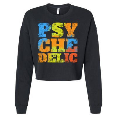 Psychedelic Cropped Pullover Crew