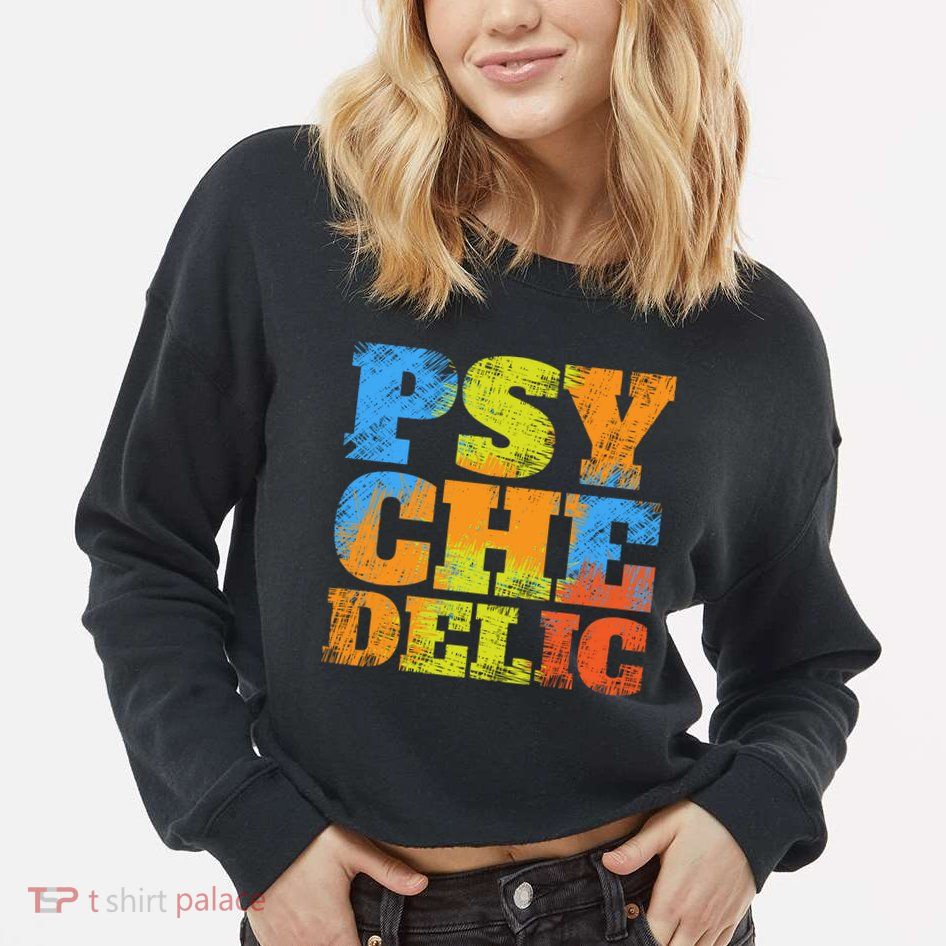 Psychedelic Cropped Pullover Crew