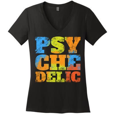 Psychedelic Women's V-Neck T-Shirt