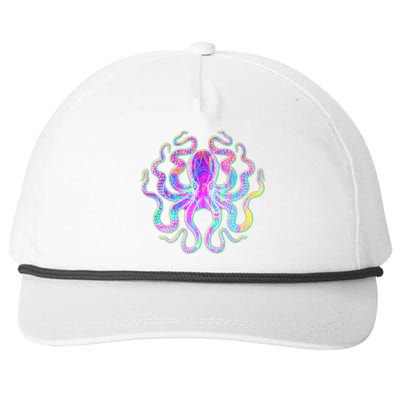 Psychedelic Octopus Snapback Five-Panel Rope Hat