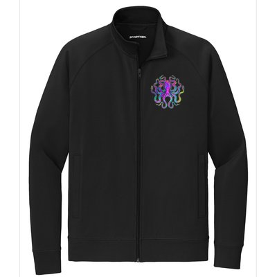 Psychedelic Octopus Stretch Full-Zip Cadet Jacket