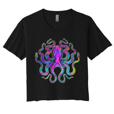 Psychedelic Octopus Crop Top