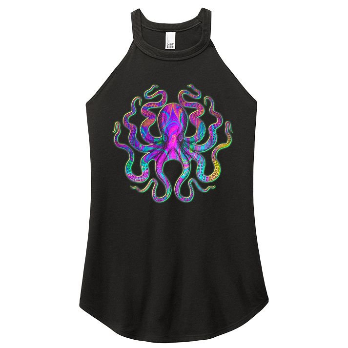 Psychedelic Octopus Women's Perfect Tri Rocker Tank