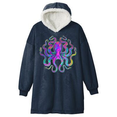 Psychedelic Octopus Hooded Wearable Blanket