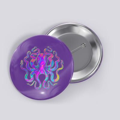 Psychedelic Octopus Button