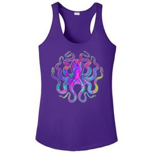 Psychedelic Octopus Ladies PosiCharge Competitor Racerback Tank