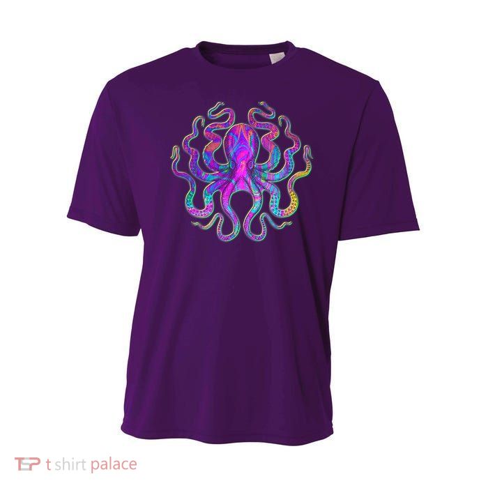 Psychedelic Octopus Youth Performance Sprint T-Shirt