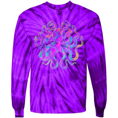 Psychedelic Octopus Tie-Dye Long Sleeve Shirt