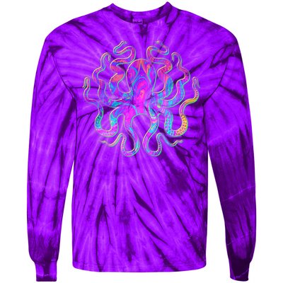 Psychedelic Octopus Tie-Dye Long Sleeve Shirt