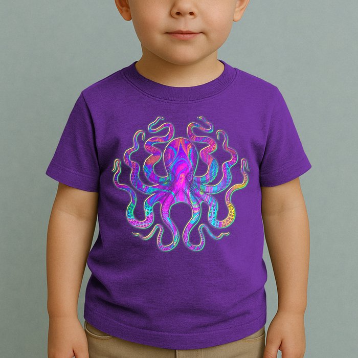 Psychedelic Octopus Toddler T-Shirt
