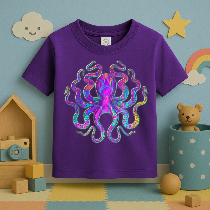 Psychedelic Octopus Toddler T-Shirt