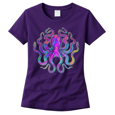 Psychedelic Octopus Womens T-Shirt