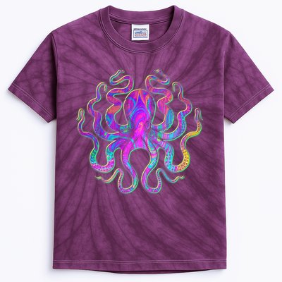 Psychedelic Octopus Kids Tie-Dye T-Shirt