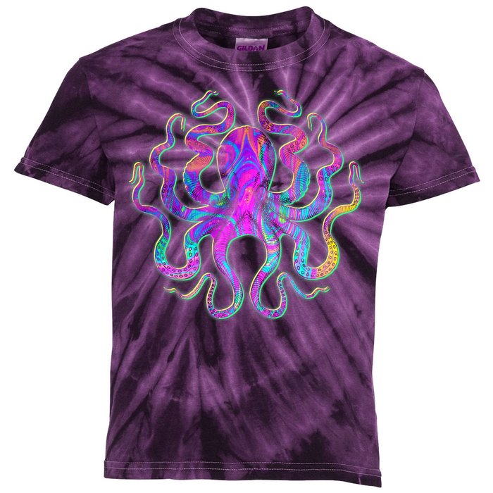 Psychedelic Octopus Kids Tie-Dye T-Shirt