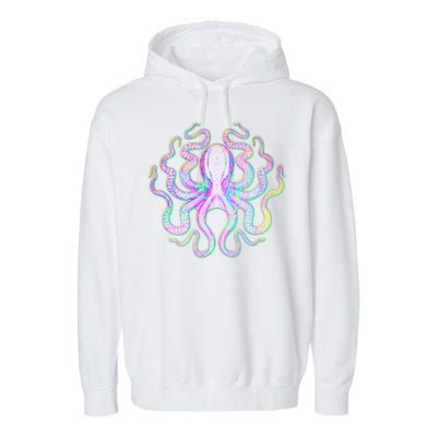 Psychedelic Octopus Garment-Dyed Fleece Hoodie