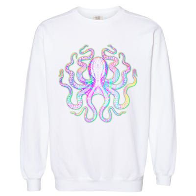 Psychedelic Octopus Garment-Dyed Sweatshirt