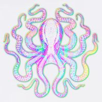 Psychedelic Octopus Garment-Dyed Sweatshirt