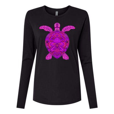 Psychedelic Turtle Womens Cotton Relaxed Long Sleeve T-Shirt