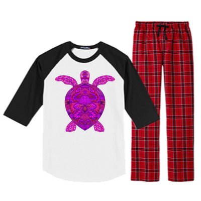 Psychedelic Turtle Raglan Sleeve Pajama Set