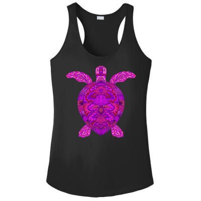 Psychedelic Turtle Ladies PosiCharge Competitor Racerback Tank