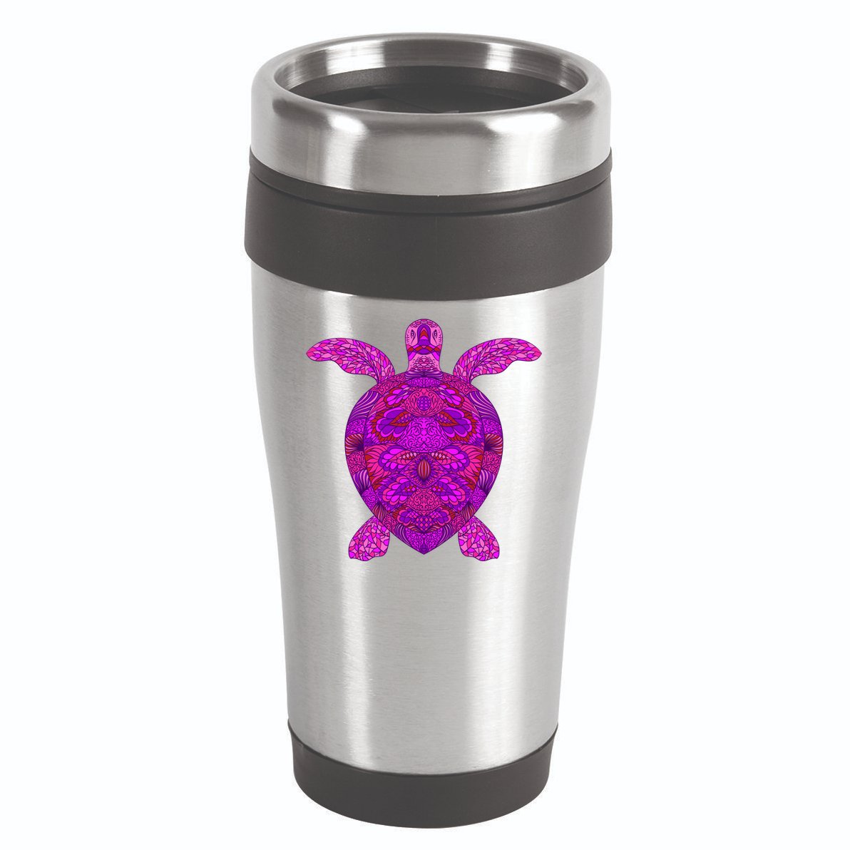 Psychedelic Turtle 16oz Travel Tumbler
