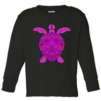 Psychedelic Turtle Toddler Long Sleeve Shirt