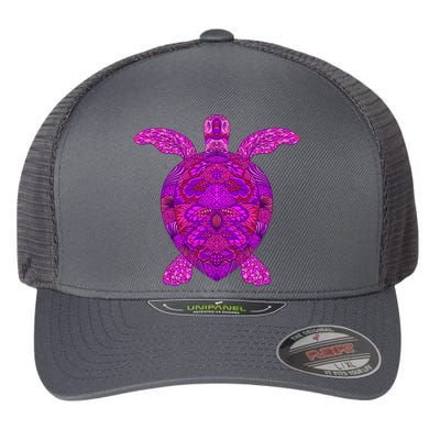 Psychedelic Turtle Flexfit Unipanel Trucker Cap
