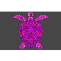 Psychedelic Turtle Bumper Sticker