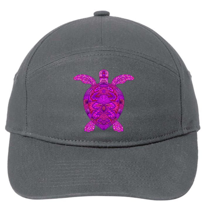 Psychedelic Turtle 7-Panel Snapback Hat
