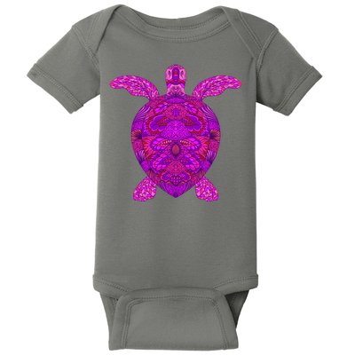 Psychedelic Turtle Baby Bodysuit