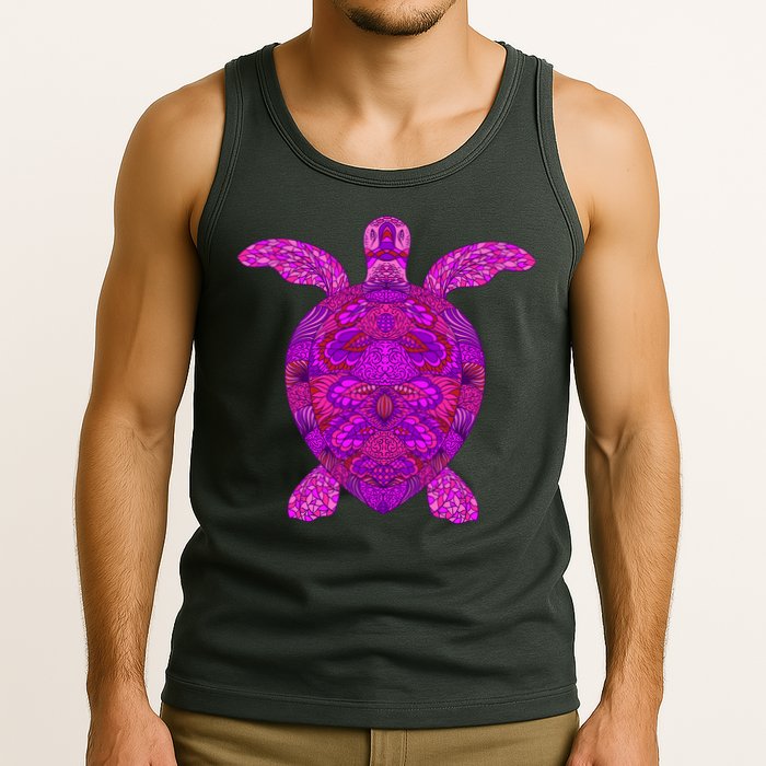 Psychedelic Turtle Tank Top