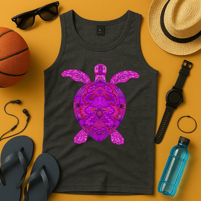 Psychedelic Turtle Tank Top