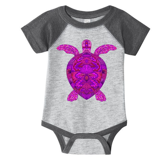 Psychedelic Turtle Infant Baby Jersey Bodysuit