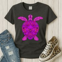 Psychedelic Turtle Womens T-Shirt