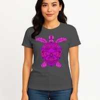 Psychedelic Turtle Womens T-Shirt