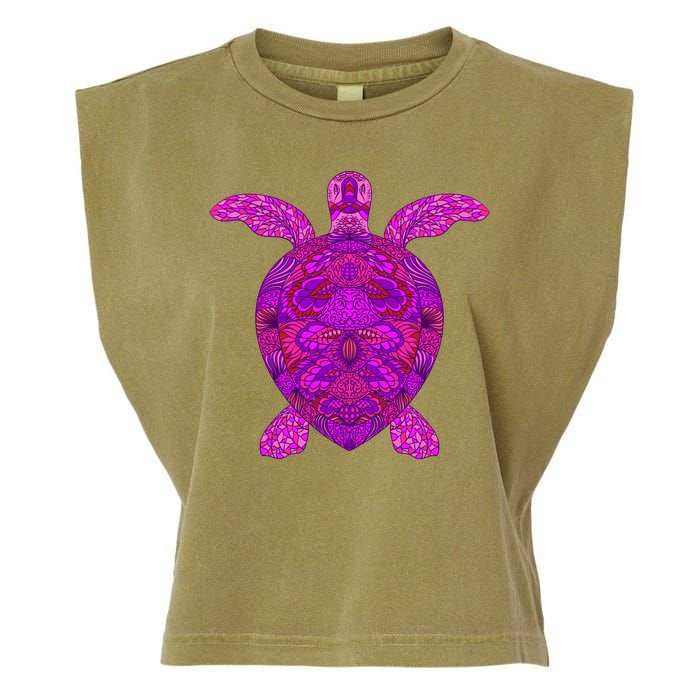 Psychedelic Turtle Garment-Dyed Women's Muscle Tee