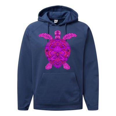 Psychedelic Turtle Performance Fleece Hoodie