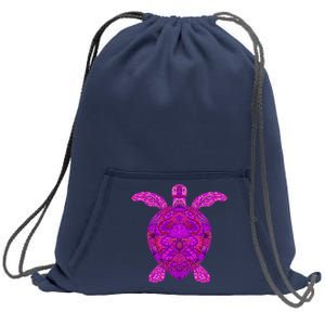 Psychedelic Turtle Sweatshirt Cinch Pack Bag