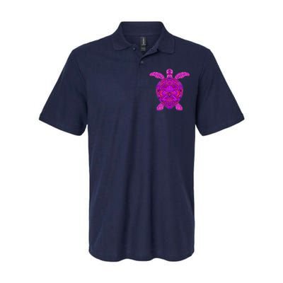 Psychedelic Turtle Softstyle Adult Sport Polo