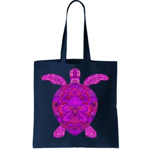 Psychedelic Turtle Tote Bag