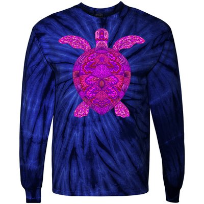 Psychedelic Turtle Tie-Dye Long Sleeve Shirt