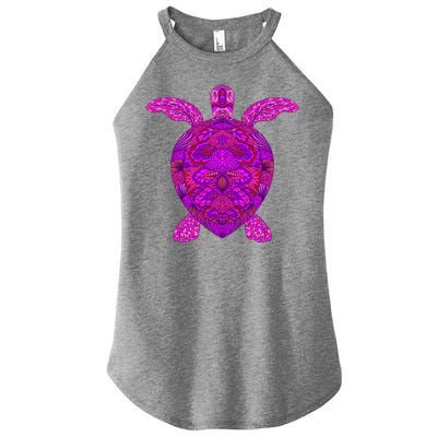 Psychedelic Turtle Women's Perfect Tri Rocker Tank