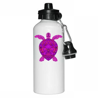 Psychedelic Turtle Aluminum Water Bottle