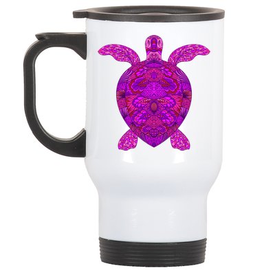 Psychedelic Turtle Stainless Steel Travel Mug