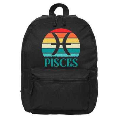 Pisces Sunset Zodiac 16 in Basic Backpack