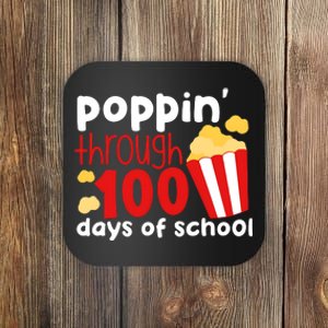 Poppin Through 100 Days Of School Popcorn Coaster