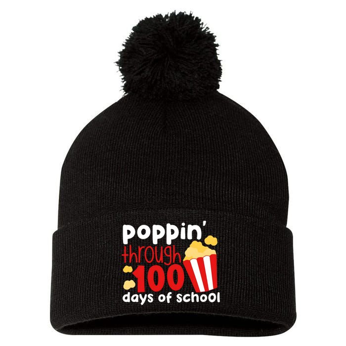 Poppin Through 100 Days Of School Popcorn Pom Pom 12in Knit Beanie