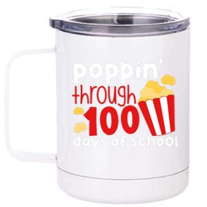 Poppin Through 100 Days Of School Popcorn 12 oz Stainless Steel Tumbler Cup